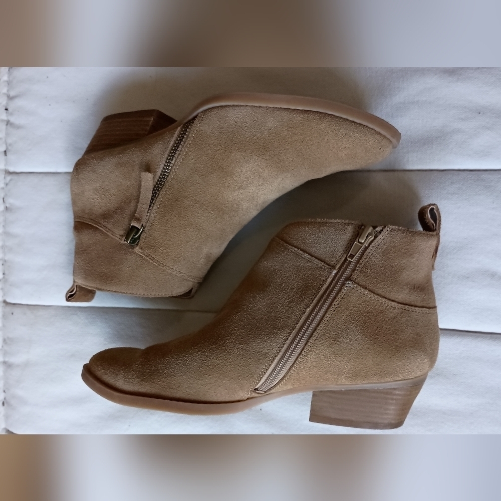Nine West Tan Suede Ankle Boots_8